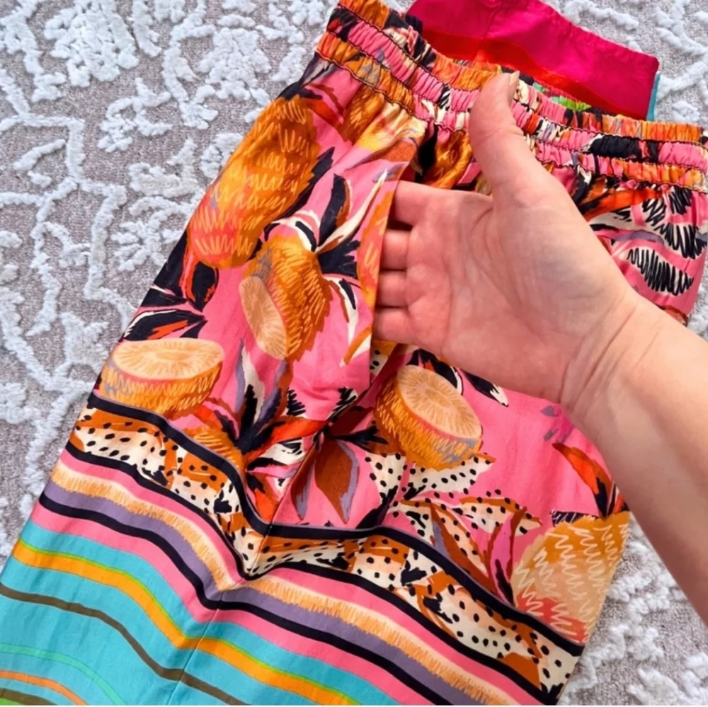 FARM RIO Tropical Mixed Scarf Pants - Picture 10 of 14